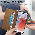 RFID-Blocking Leather Wallet Case with Magnetic Closure for Google Pixel 11 Series