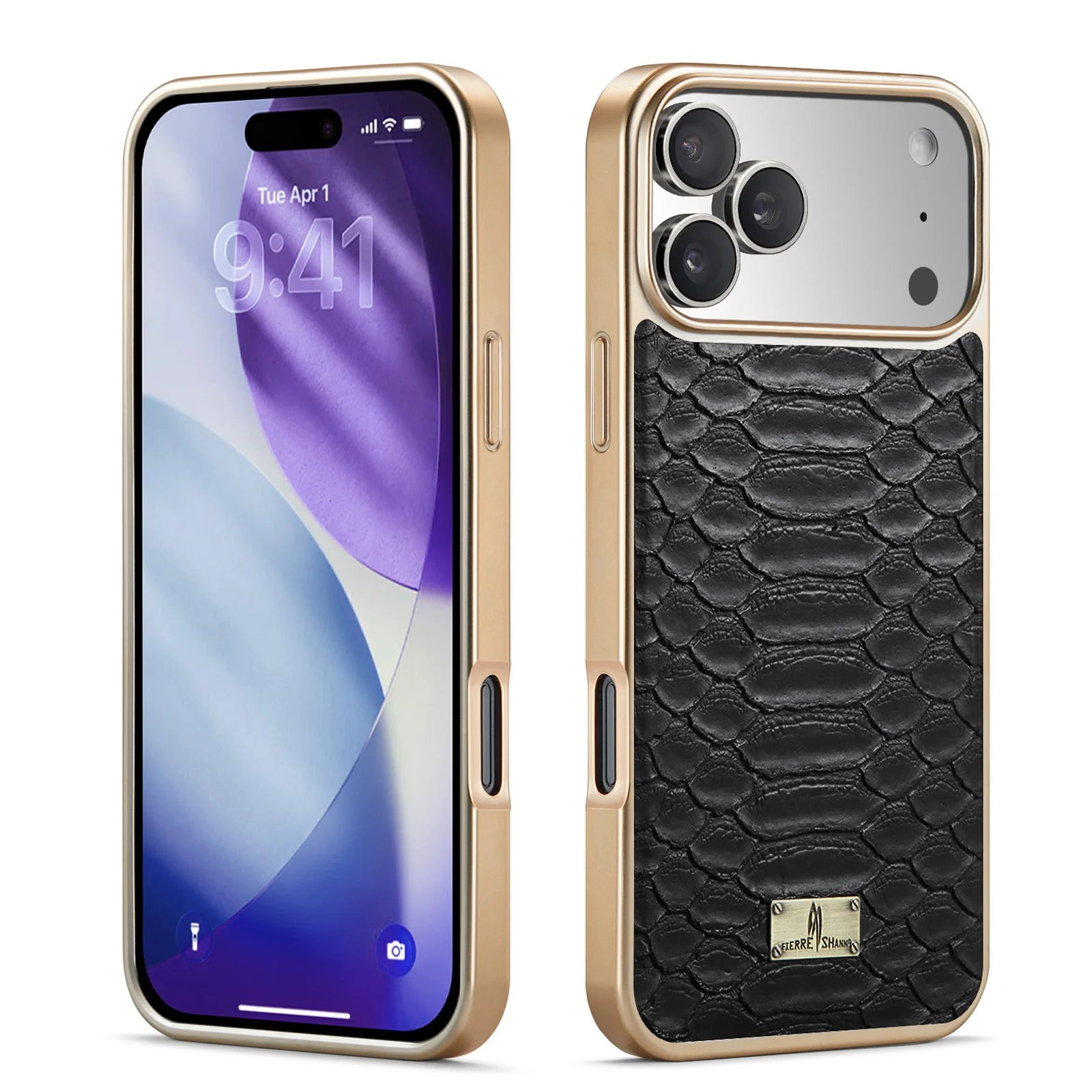 Premium Plating Leather Protective Case for iPhone 17 Series