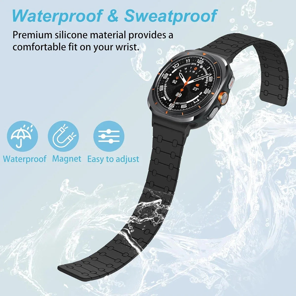 Soft Magnetic Silicone Strap for Samsung Galaxy Watch Ultra and Samsung Galaxy Watch Ultra (2025)