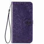 Premium Leather 3D Engraved Flip Wallet Case for iPhone 17 Series