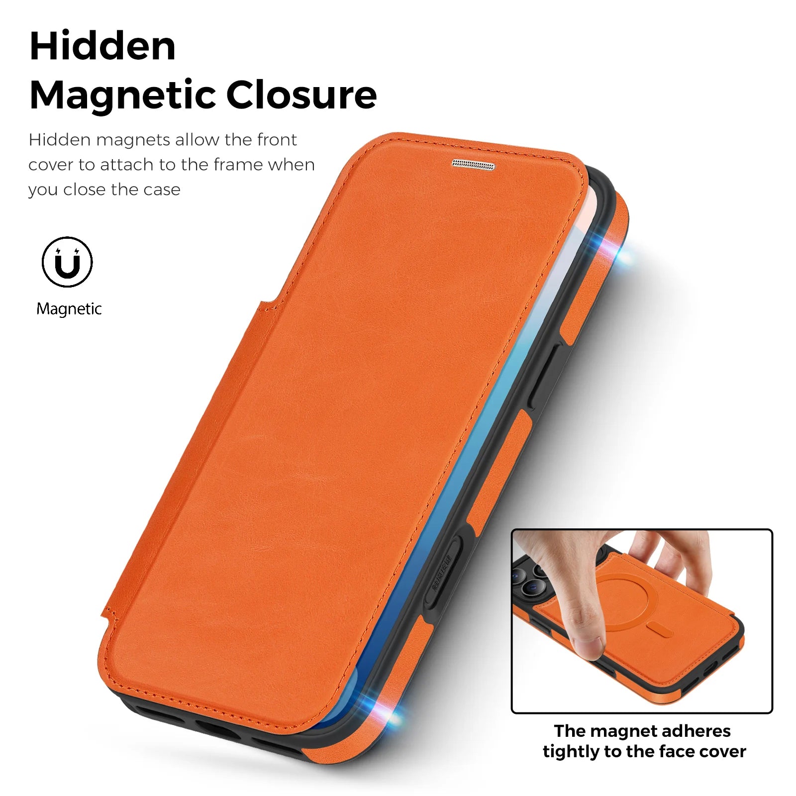 Stylish Flip Leather MagSafe Case for iPhone 17 Series