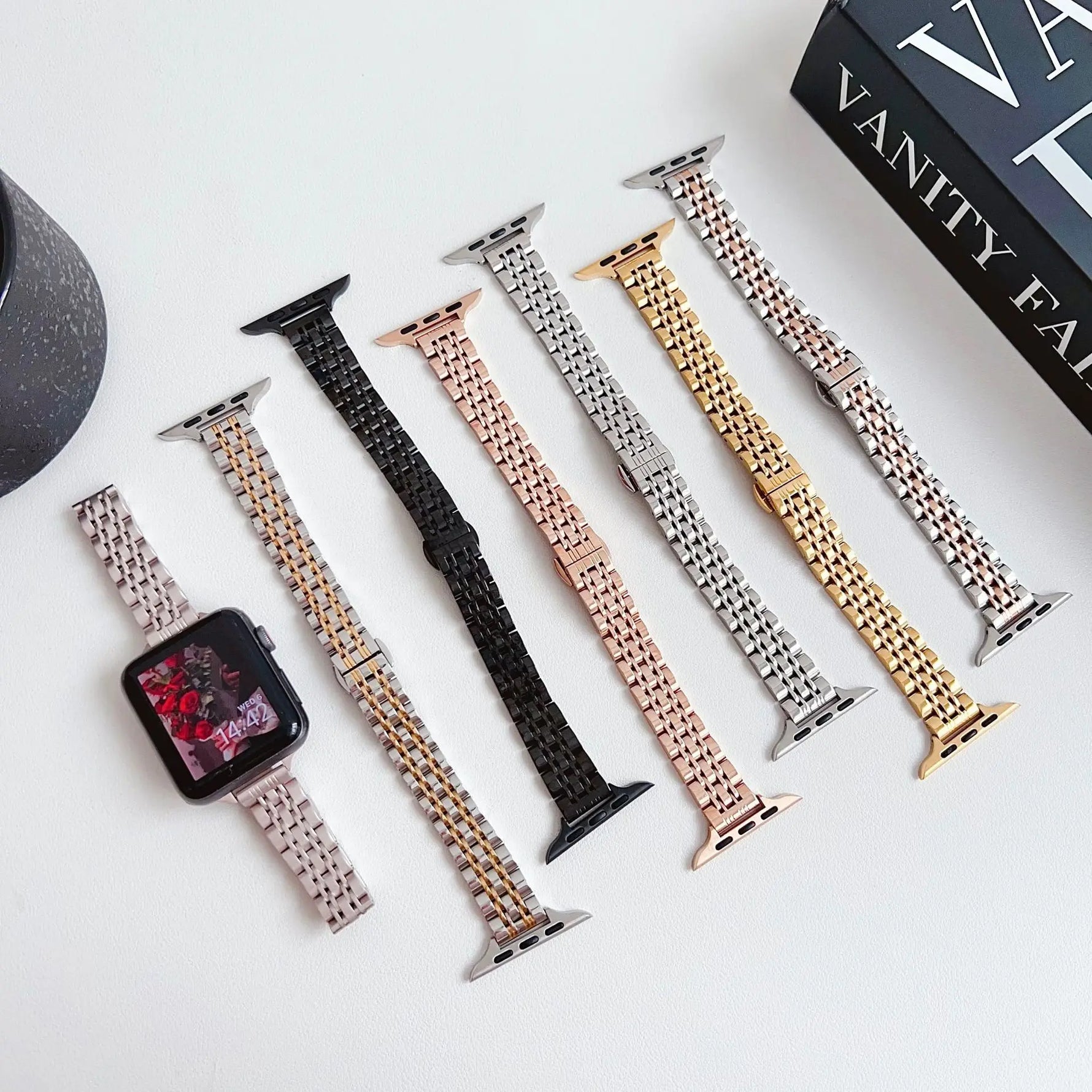 Luxury Slim Bracelet Band with Matching Case for Apple Watch