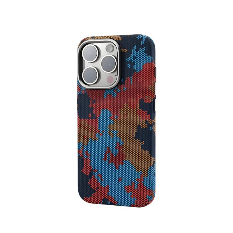 Rugged Camouflage Graffiti MagSafe Case with Alloy Lens Frame for iPhone 16 Series