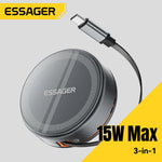 Essager Magnetic Charger with Retractable USB-C Cable