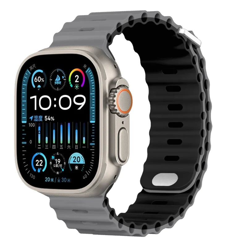 Soft-Touch Ocean Silicone Sport Band for Apple Watch