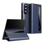 Samsung Galaxy Z Fold 6 Leather Case with Side Display Window