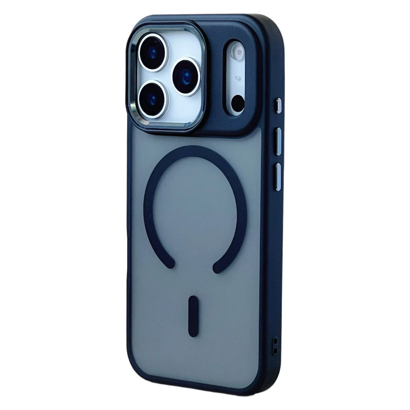 Heavy Duty Matte Translucent MagSafe Shockproof Case with Alloy Lens Cover for iPhone 17 Series