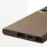 Elegant Magnetic Leather Case with Alloy Camera Cover for Samsung Galaxy S24 Series