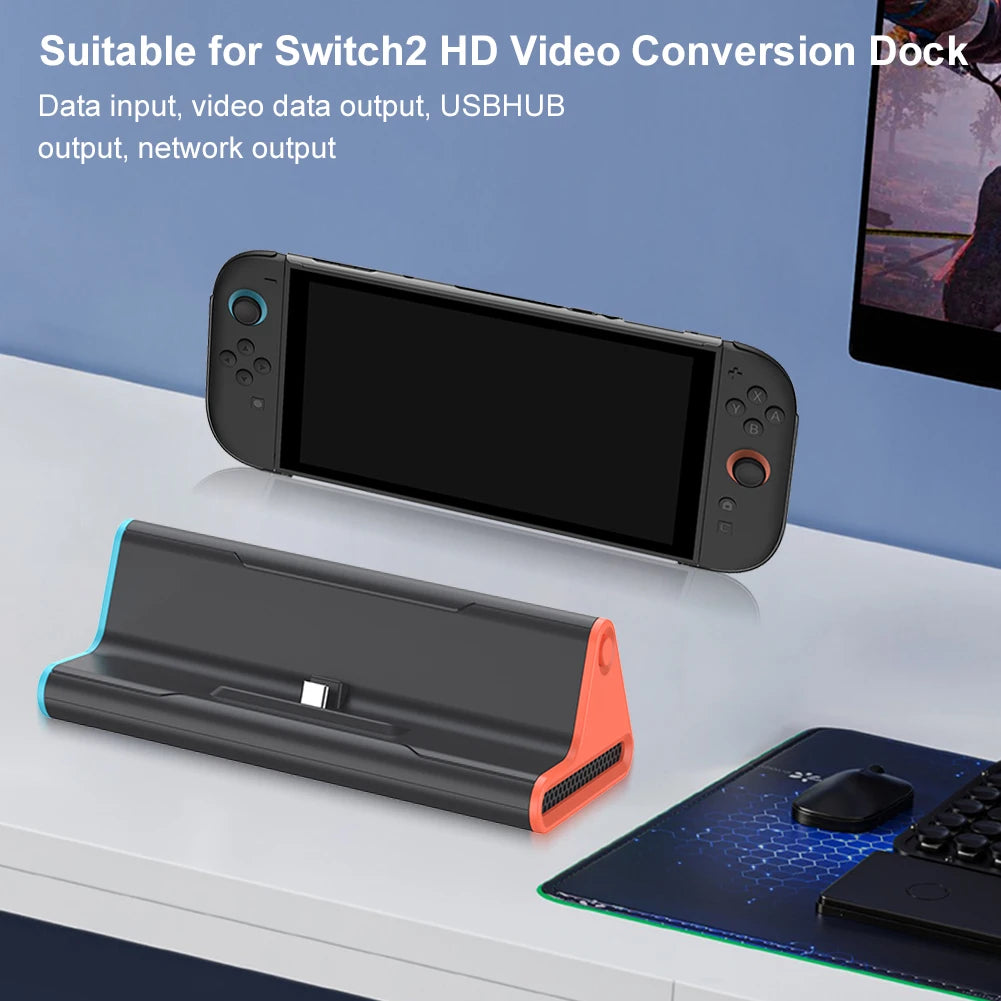 Nintendo Switch 2 USB-C Docking Station with HDMI and USB 3.0 Adapter