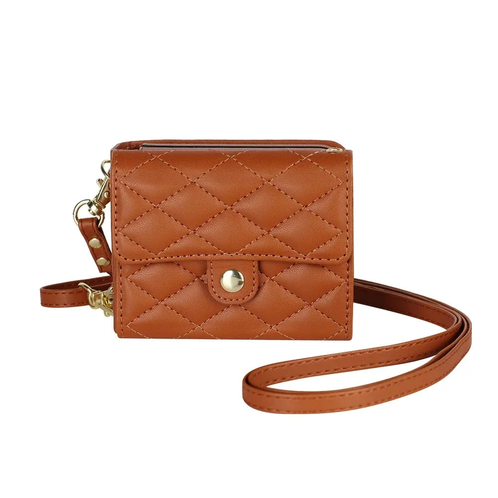 Stylish Leather Wallet Flip Case for Samsung Galaxy Z Flip 6