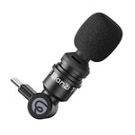 Black microphone with Ulanzi branding on a white background