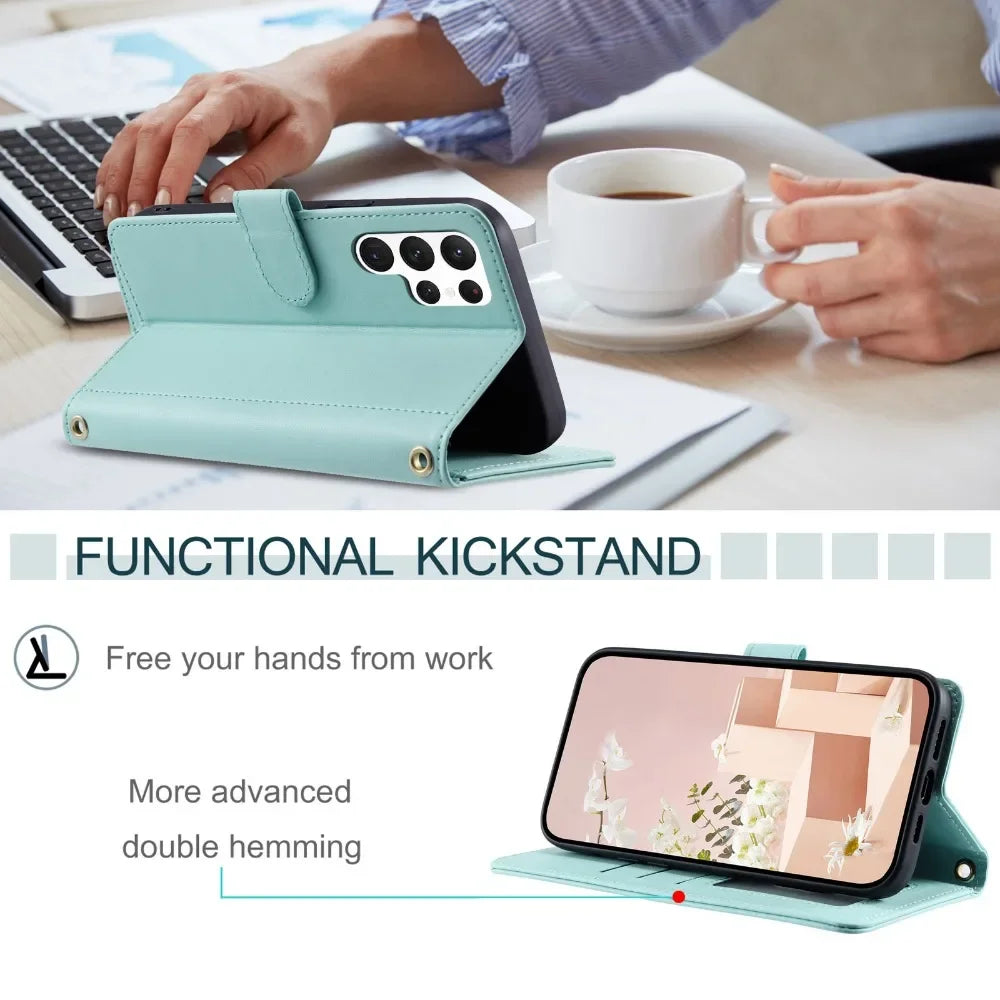 Versatile Crossbody Lanyard Wallet Case for Samsung Galaxy S25 Series