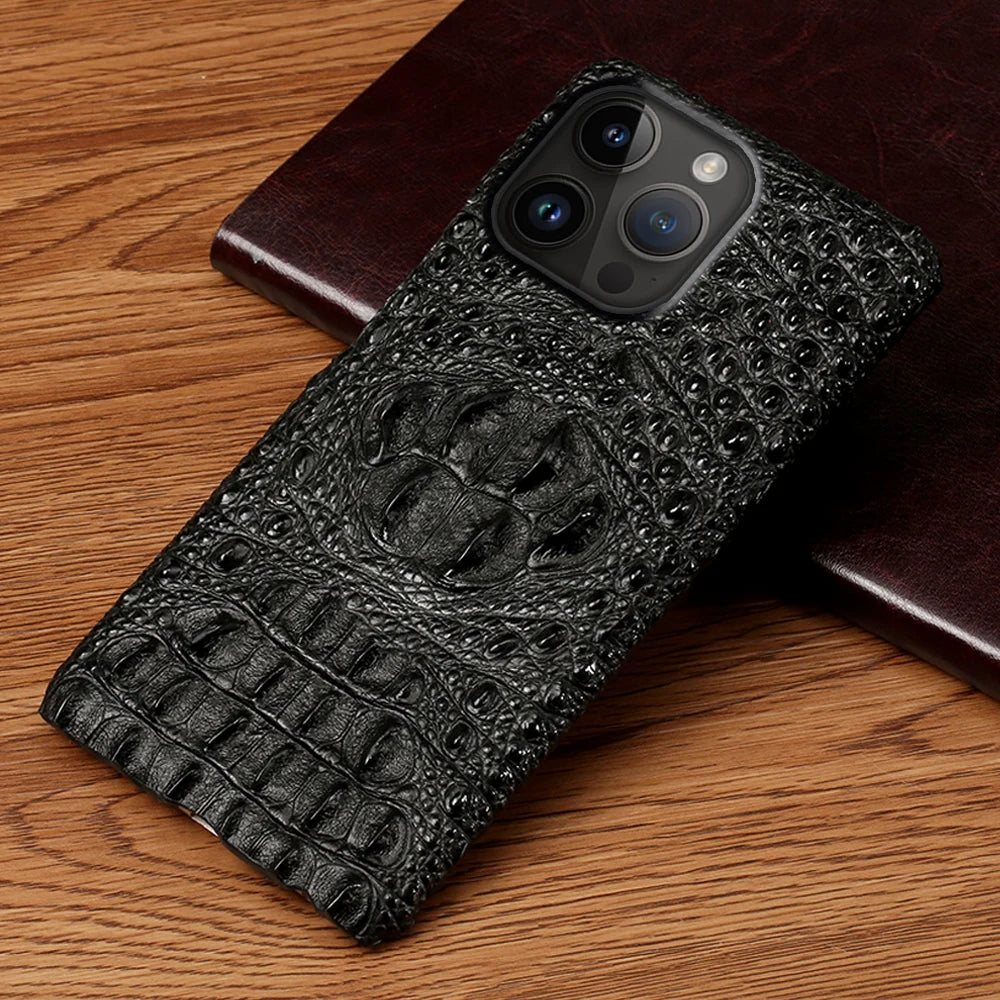 Luxury 3D Pattern Leather Case for iPhone 15 Series