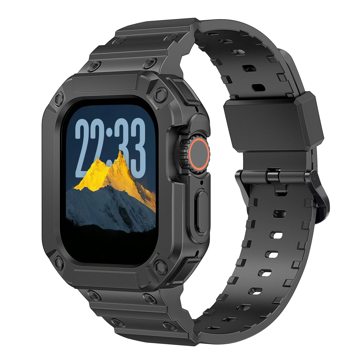 Shockproof TPU Silicone Bumper Case with Strap for Apple Watch Ultra