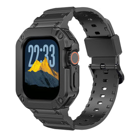 Shockproof TPU Silicone Bumper Case with Strap for Apple Watch Ultra
