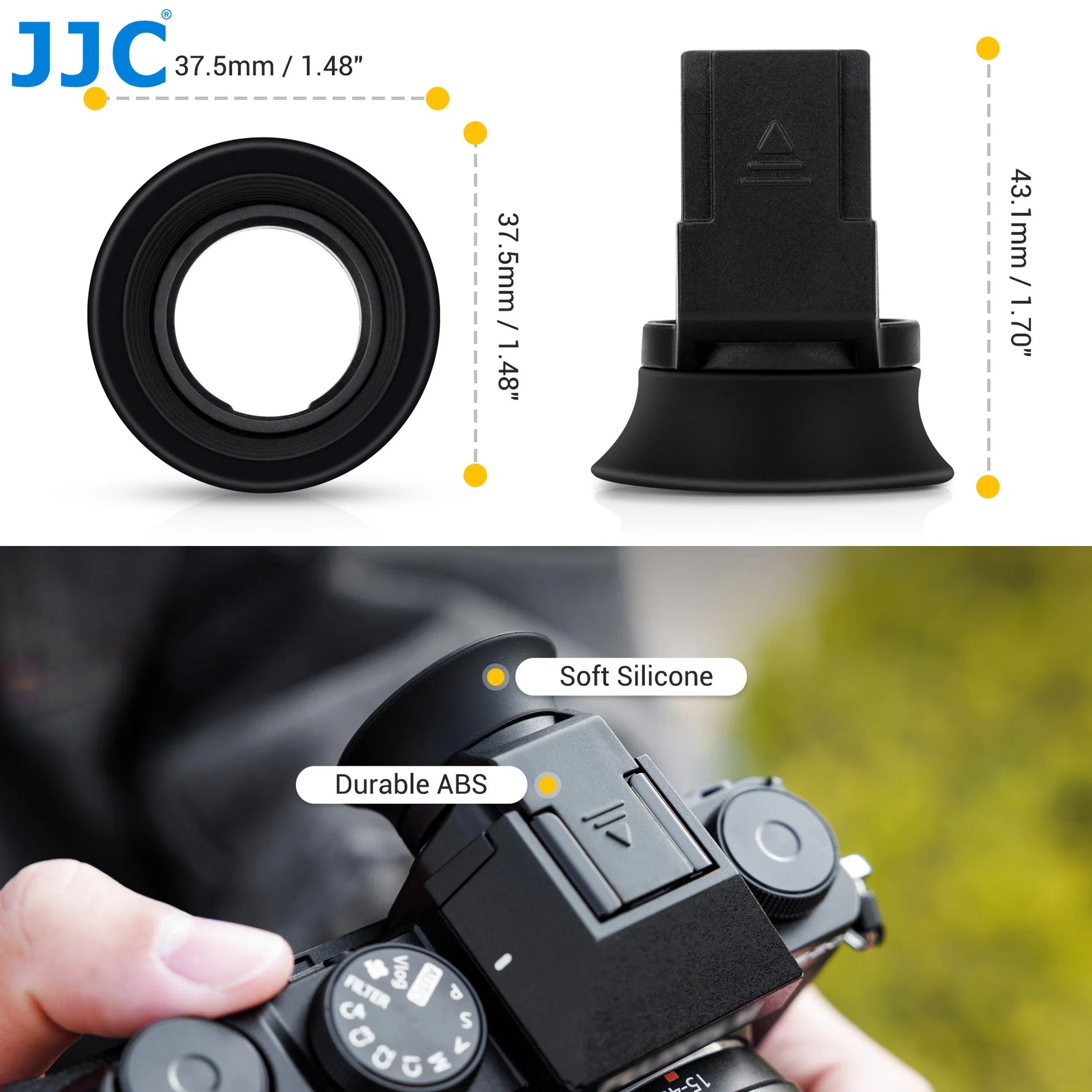 JJC Soft Silicone Camera Viewfinder Eyecup / Eyeshade for Fujifilm Cameras