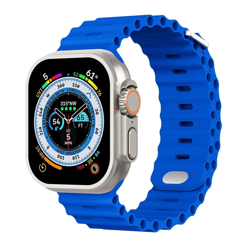 Soft-Touch Ocean Silicone Sport Band for Apple Watch