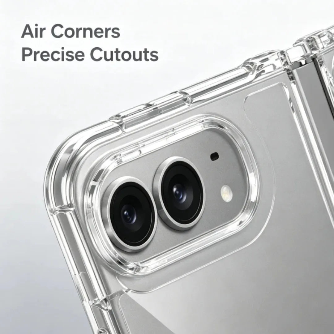 Airbag Hinge Protection Transparent Foldable Case for iPhone Duo