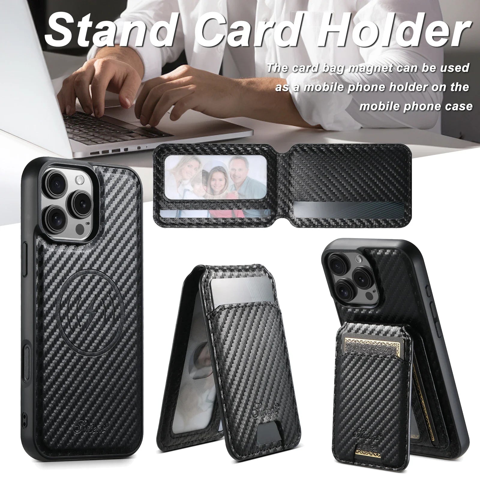 2-in-1 Detachable MagSafe PU Leather Wallet Case for iPhone 15 Series