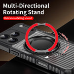 Shockproof Matte Stripe Armor Hard MagSafe Case for iPhone 17 Series