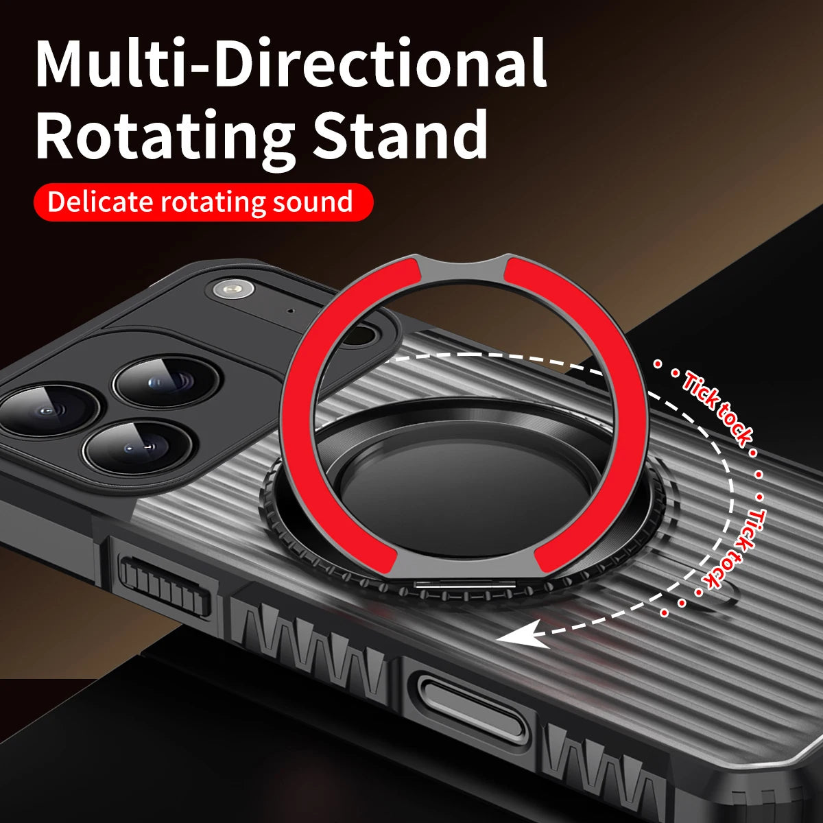 Shockproof Matte Stripe Armor Hard MagSafe Case for iPhone 17 Series