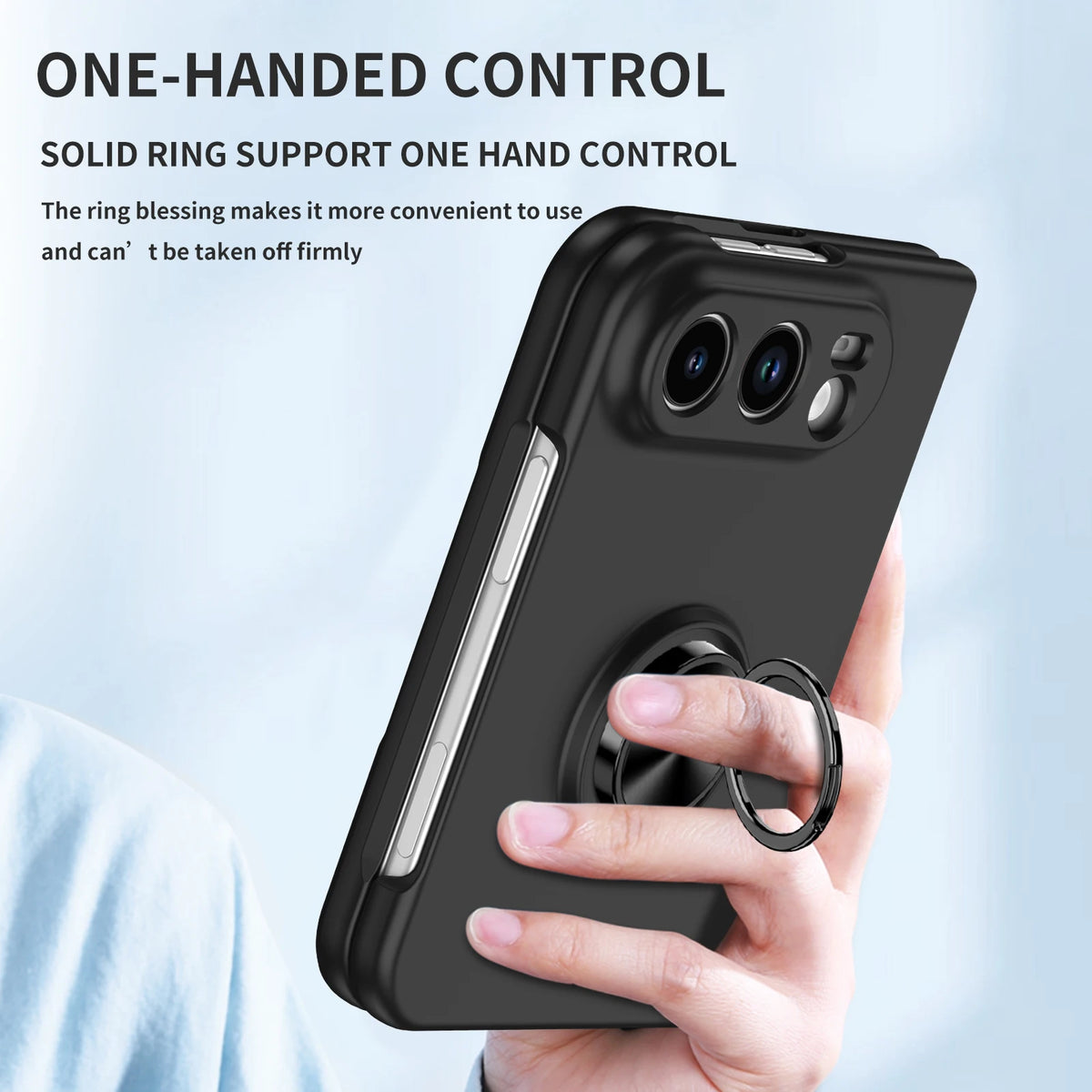 Hard Polycarbonate Case with Dual Rotating Ring Holders for iPhone Duo