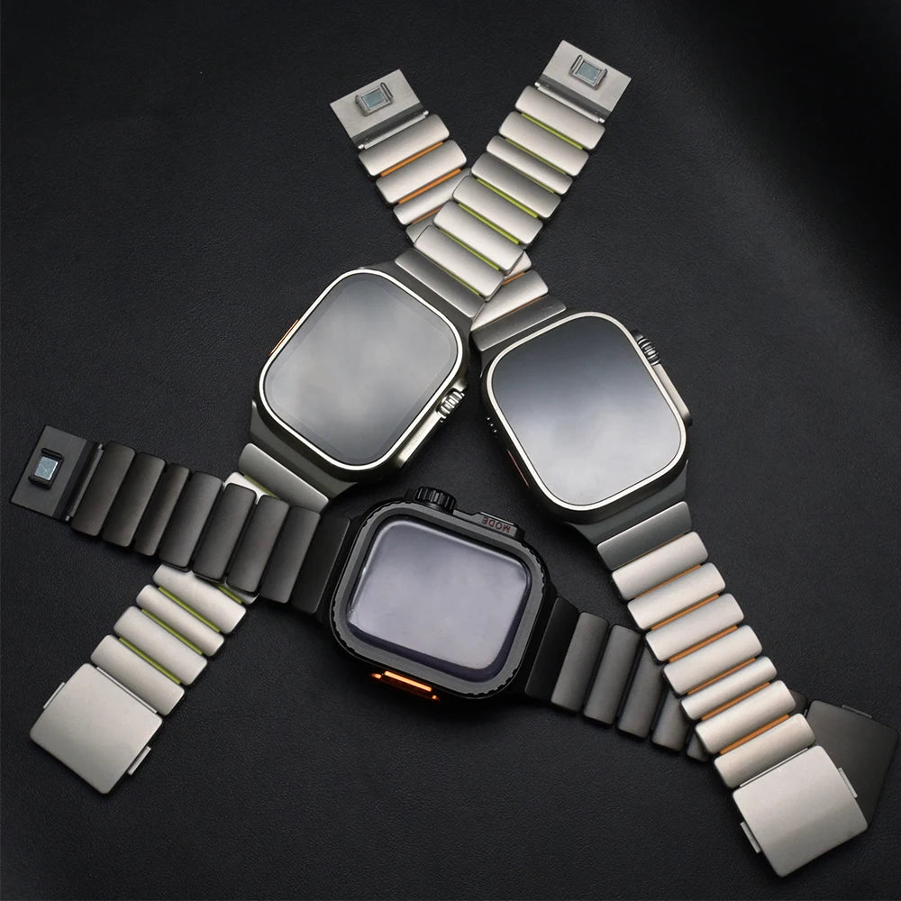 Stainless Steel and Rubber Magnetic Band for Apple Watch
