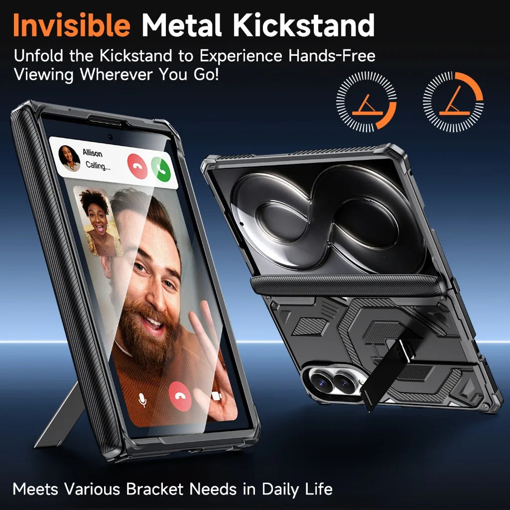 Heavy-Duty Magnetic Case with Kickstand for Samsung Galaxy Z Fold 8