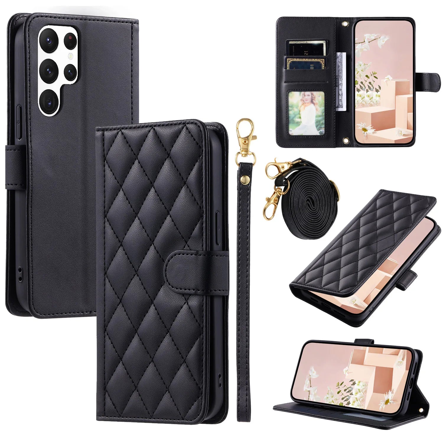 Premium Fashion Crossbody Leather Phone Case for Samsung Galaxy S26 Series