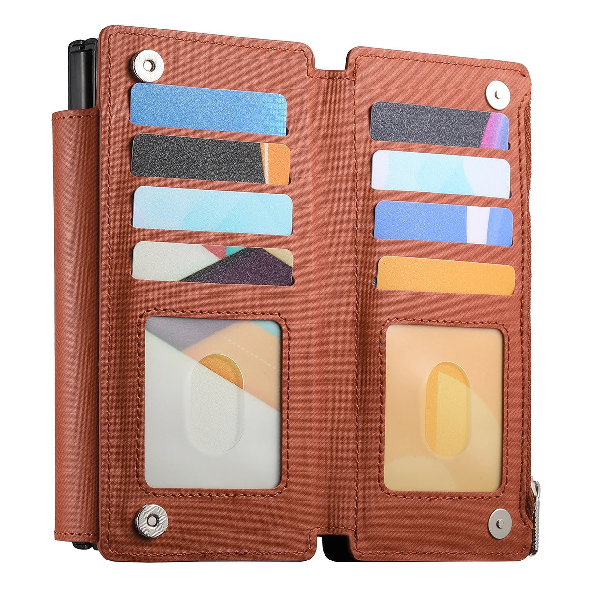 2-in-1 Magnetic Leather Wallet Case with Ring Holder for Samsung Galaxy Z Fold 7