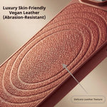 Luxury Wave Pattern MagSafe Leather Case for iPhone 17 Series