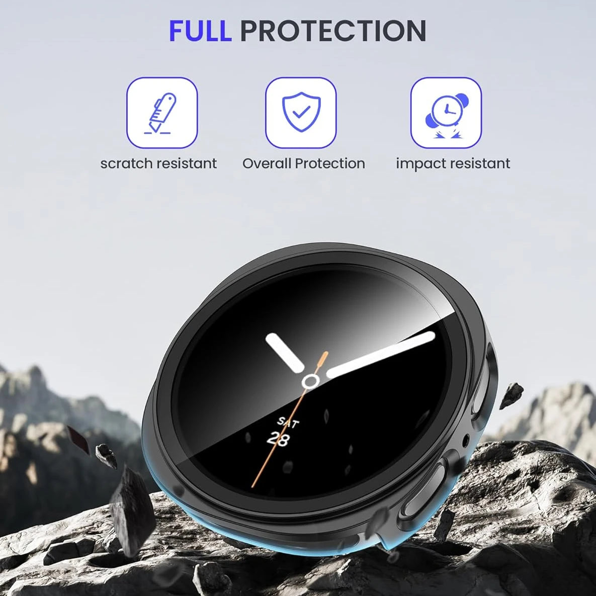 Tempered Glass Screen Protector Case for Samsung Galaxy Watch 8