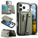 MagSafe Compatible Leather Case with Detachable Zipper Pocket for iPhone 17 Series