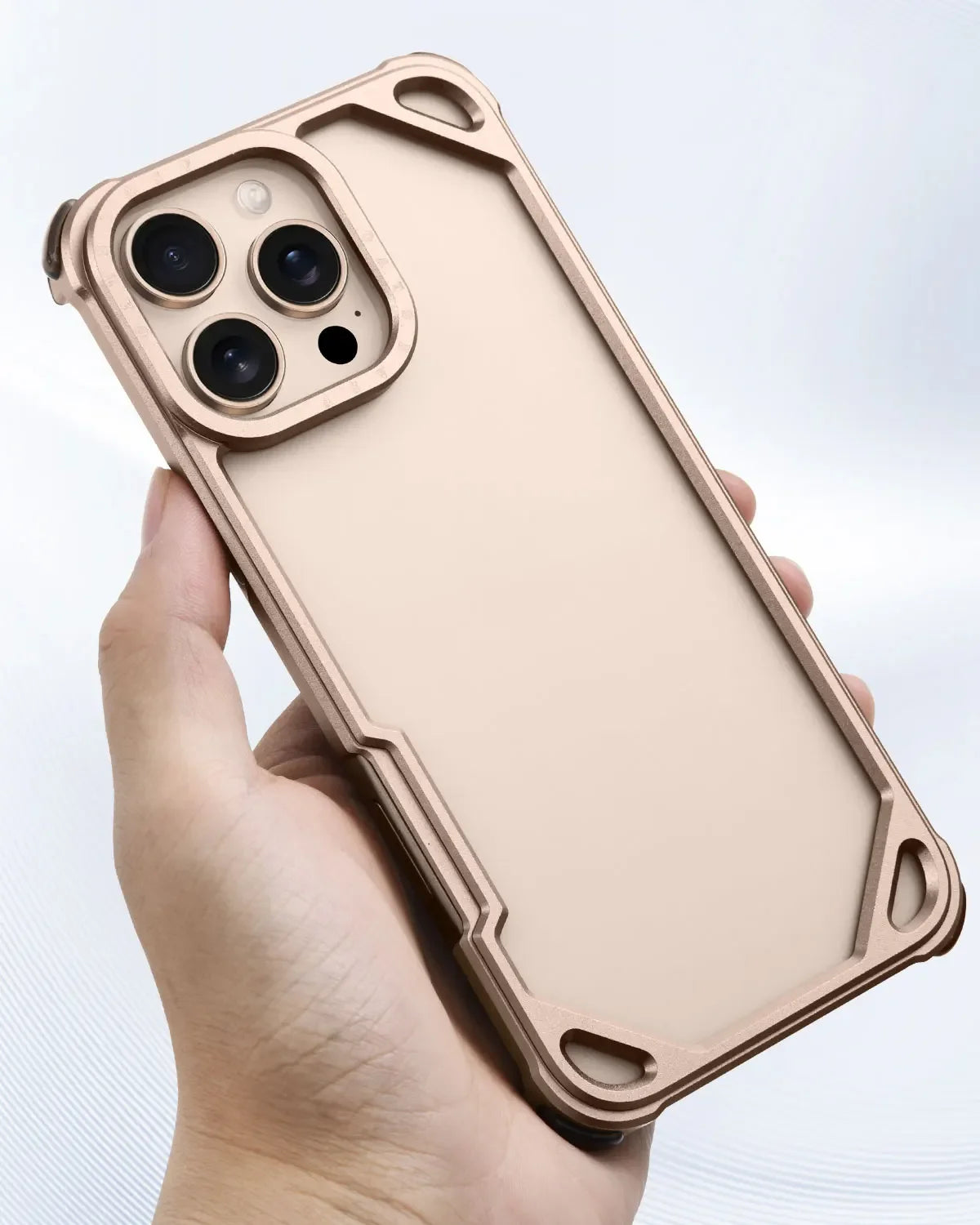Ultra-Thin Aluminum Alloy Shockproof Metal Frameless Case for iPhone 16 Pro and iPhone 16 Pro Max