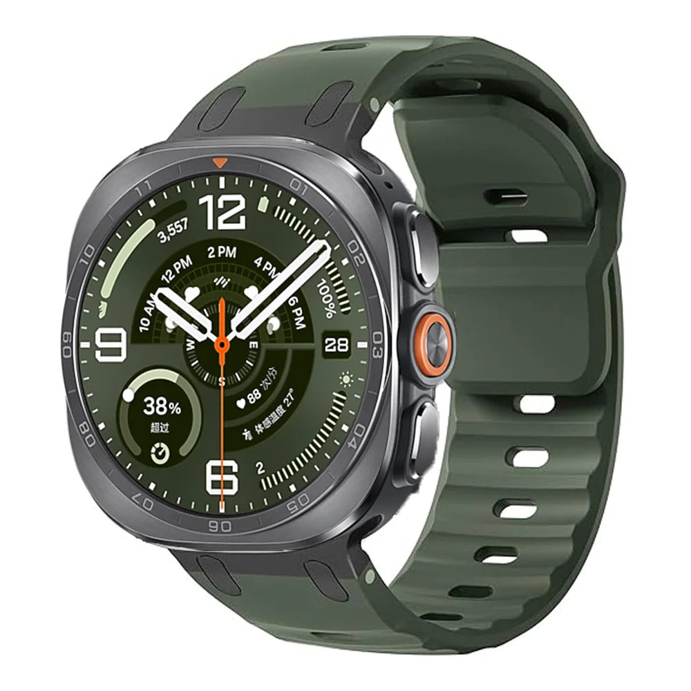 Perforated Silicone Watch Band for Samsung Galaxy Watch Ultra 2