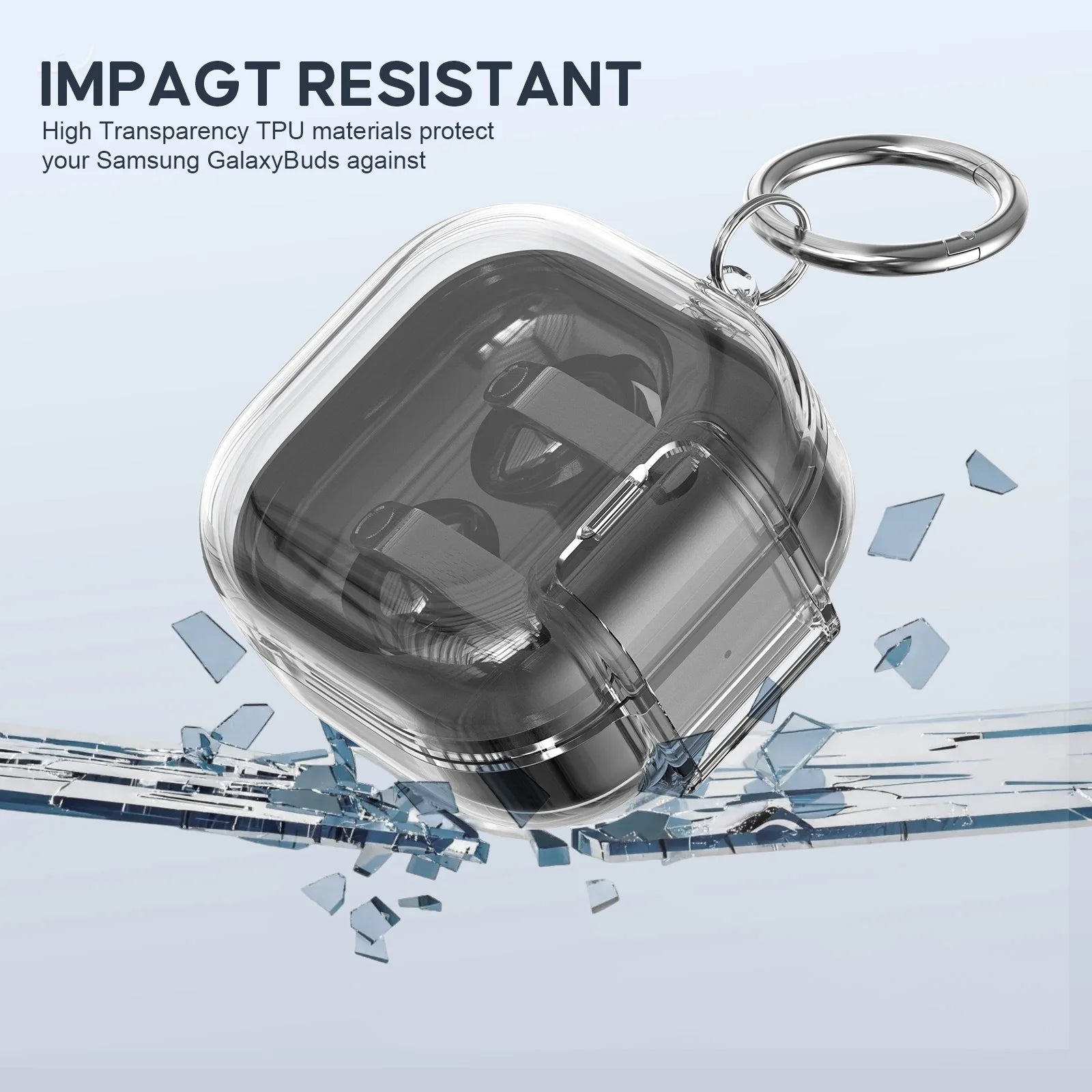 Clear Diamond Design Case with Wireless Charging Support for Samsung Galaxy Buds 4 Pro