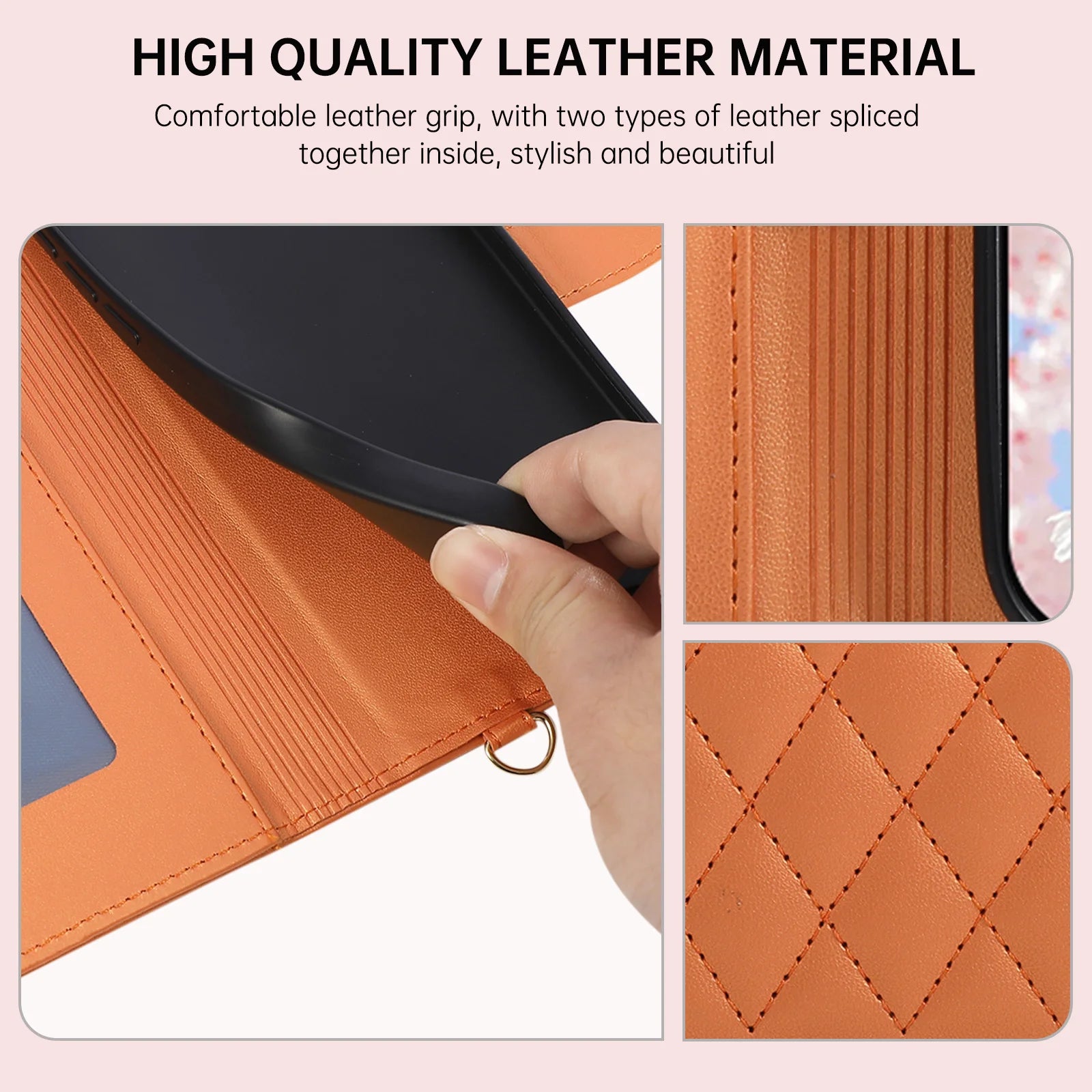 Premium Crossbody Zipper Leather Flip Case for iPhone 17 Series
