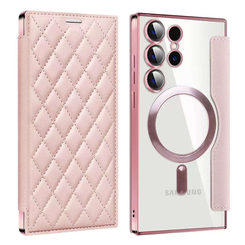 Premium Magnetic Leather Flip Case for Samsung Galaxy S24 Series