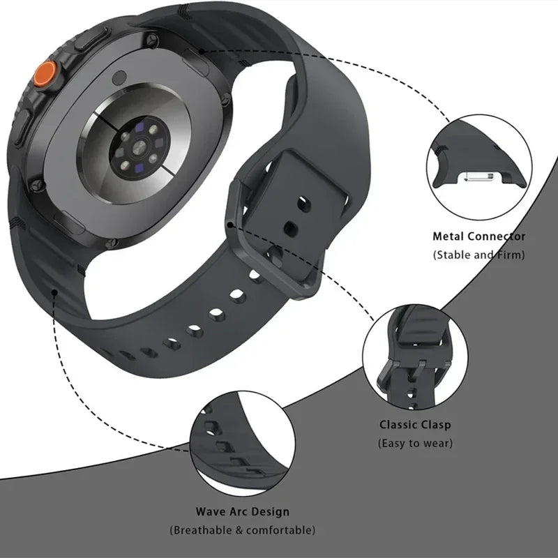 Silicone Sports Strap With Vent Holes for Samsung Galaxy Watch 8 Series