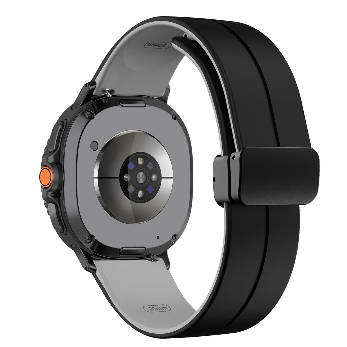 Silicone Magnetic Buckle Strap for Samsung Galaxy Watch 8 /  Galaxy Watch 8 Classic