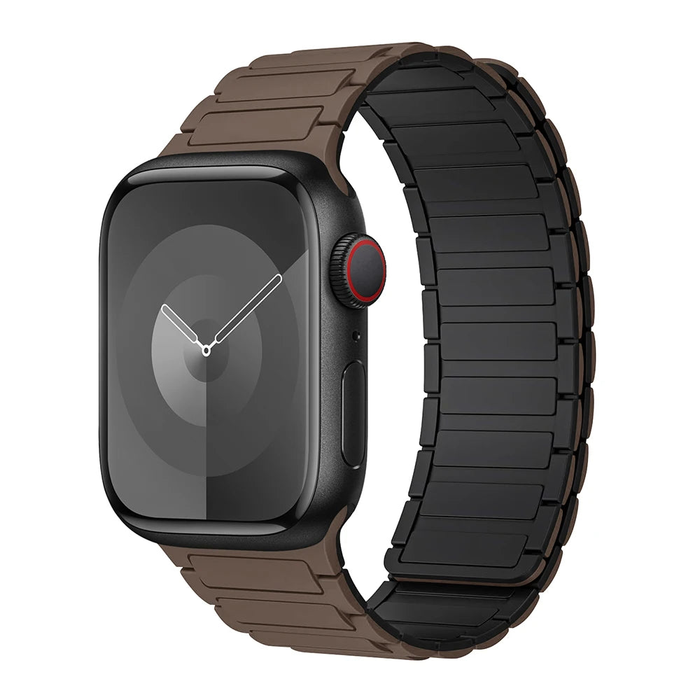 Silicone Replacement Strap with Magnetic Closure for Apple Watch
