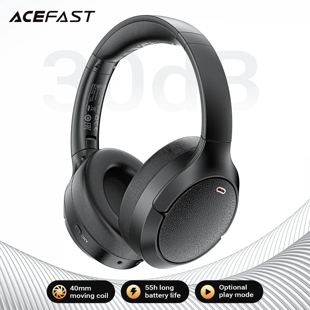 ACEFAST H6 Wireless Headphones with 30dB Active Noise Cancellation