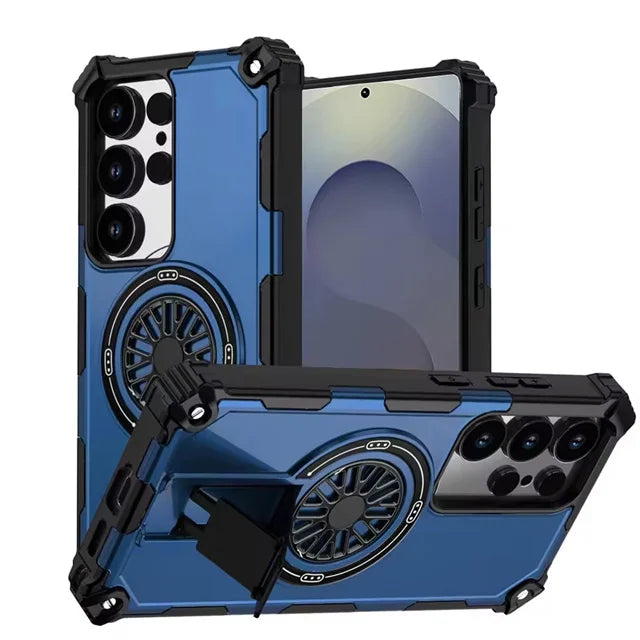 Military Armor Magnetic Case with Kickstand for Galaxy S26 Series