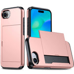 Luxury Armor Slide Card Slot Wallet Case for iPhone 16e