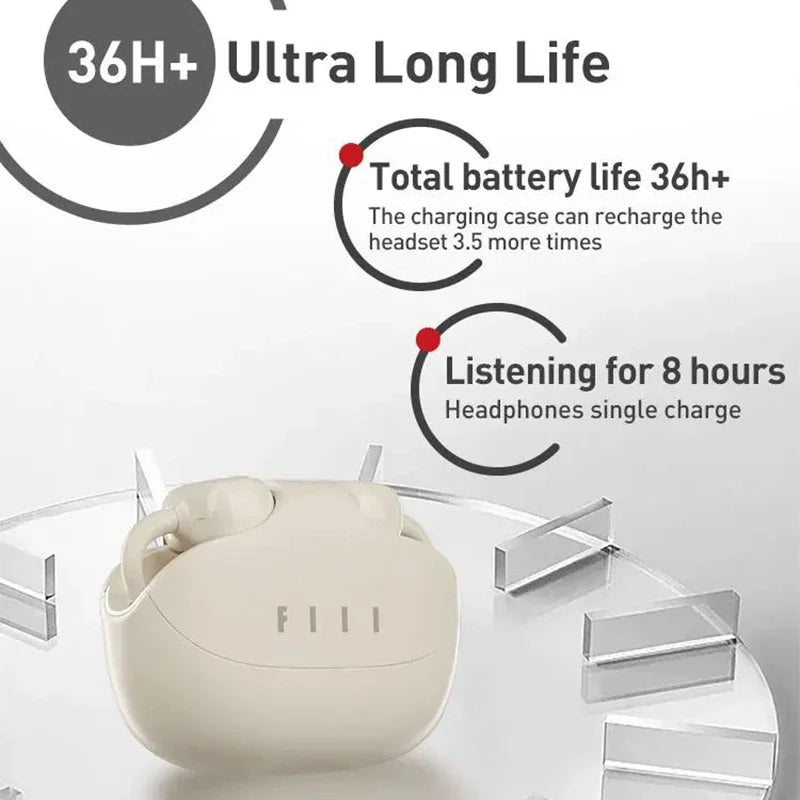 FIIL Atom Clip-On Wireless Earbuds –  IPX5 Waterproof, 36H Battery Life