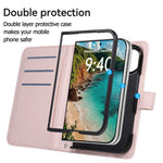 Quilted Leather Crossbody Lanyard Case with 9-Card Wallet for iPhone Duo