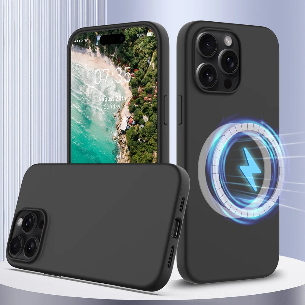 MagSafe-Compatible Silicone Protective Case for iPhone 17 Series