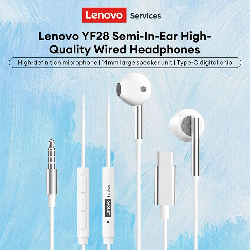 Lenovo YF28 Type-C Universal Wired Earphones