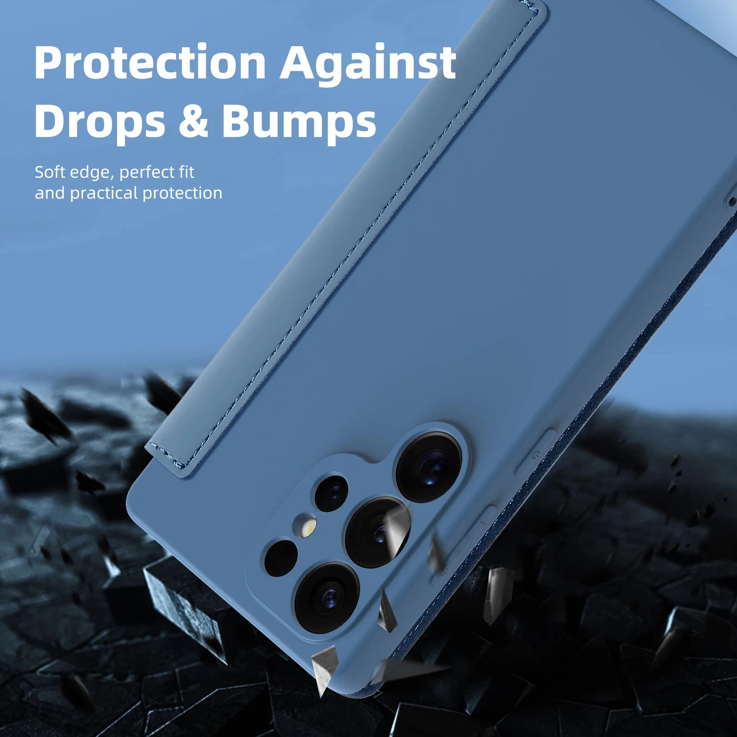 Samsung Galaxy S25 Series Protective Flip Case with Card Slots