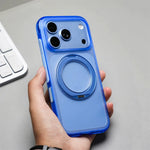 Matte Translucent Bumper Case with 360° Rotating MagSafe Ring Stand for iPhone 18 Series